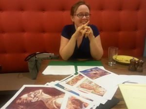 A meal with inspirational food images and Emily Henderson.